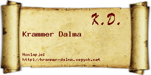 Krammer Dalma névjegykártya